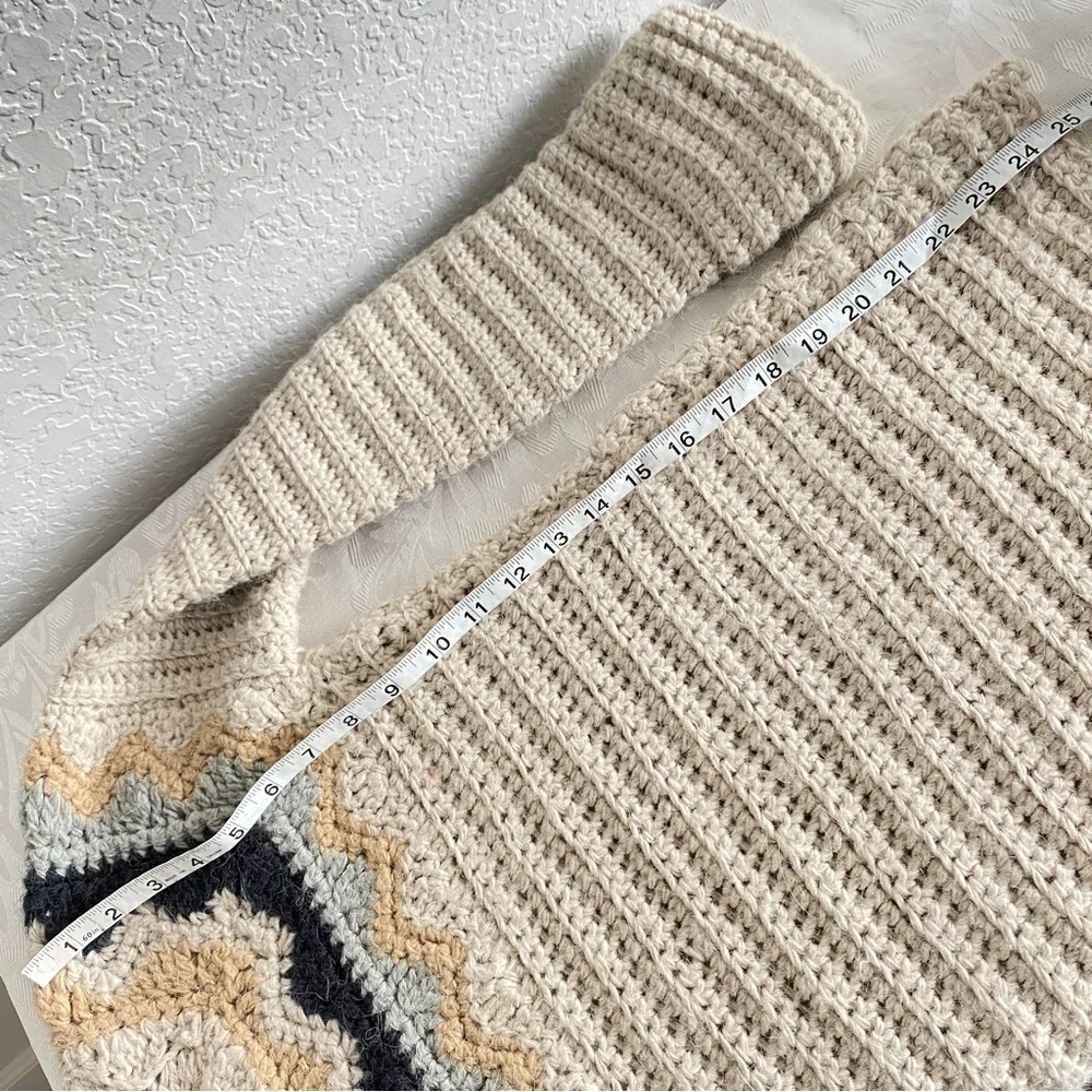 J. Crew Fairisle Crocheted hand knit Sweater